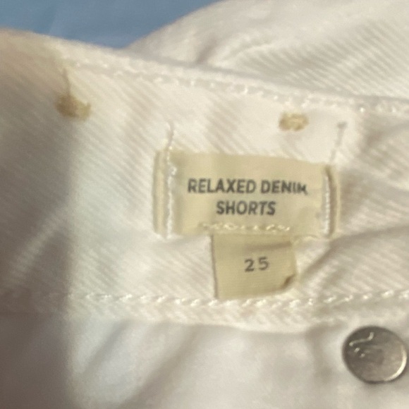 Madewell White High Waist Shorts Crisp Denim Style - Picture 11 of 14